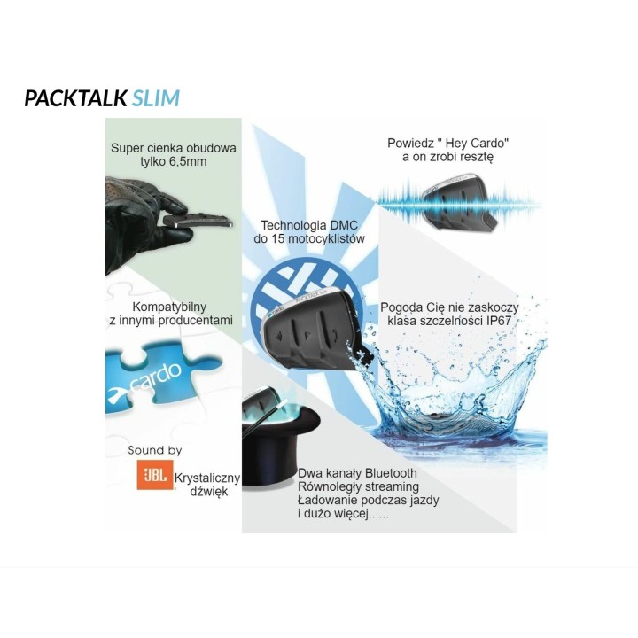 INTERKOM MOTOCYKLOWY Cardp SCALA PACKTALK SLIM DUO