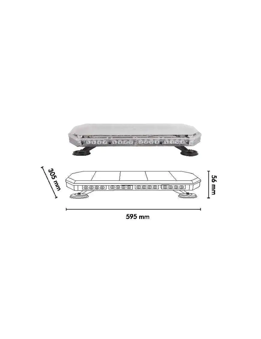 BELKA OSTRZEGAWCZA LED 595X305X56MM R65 R10