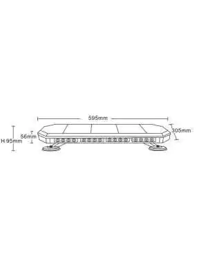 BELKA OSTRZEGAWCZA LED 595X305X56MM R65 R10