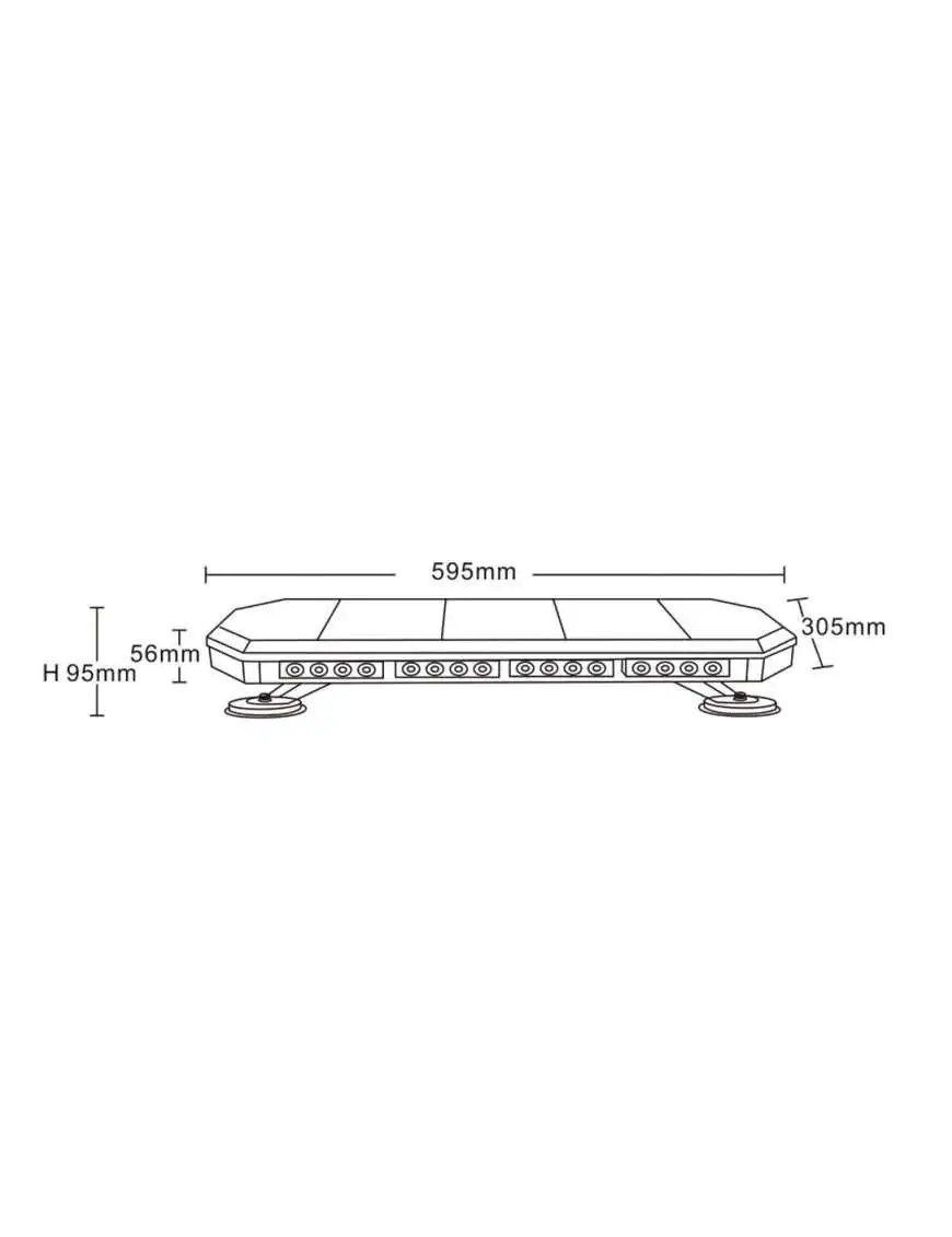 BELKA OSTRZEGAWCZA LED 595X305X56MM R65 R10