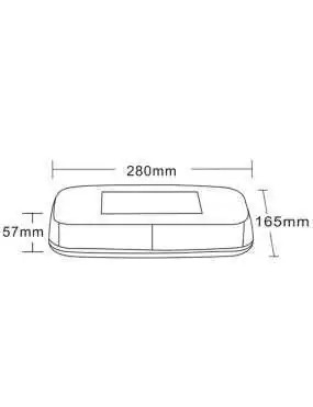 BELKA OSTRZEGAWCZA LED 280X165X57MM R65 R10