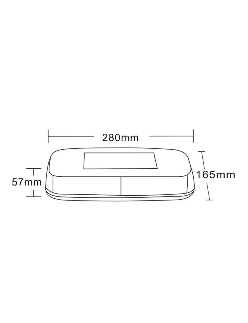 BELKA OSTRZEGAWCZA LED 280X165X57MM R65 R10