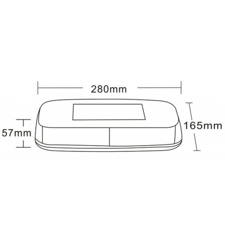 BELKA OSTRZEGAWCZA LED 280X165X57MM R65 R10