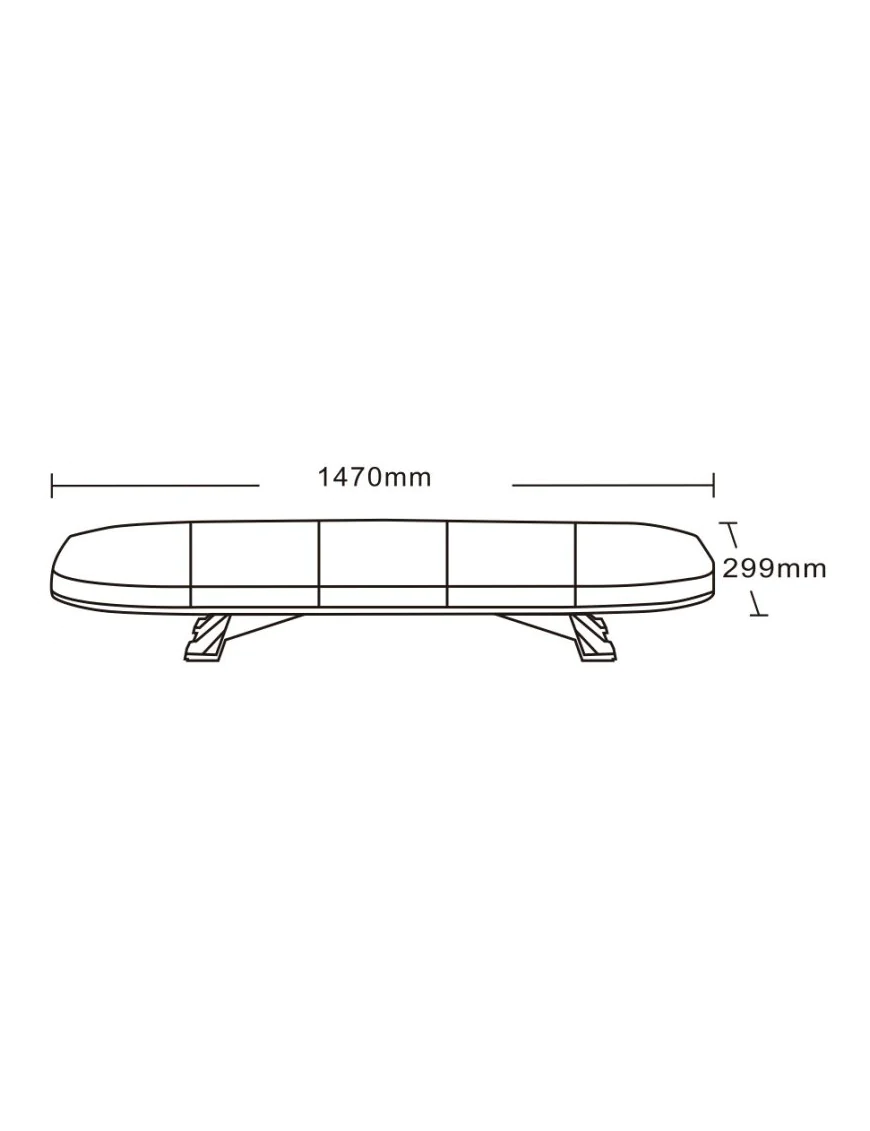 BELKA OSTRZEGAWCZA LED 1470X299X100MM R65 R10