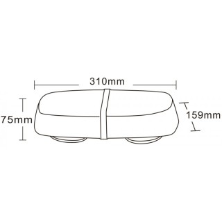 BELKA OSTRZEGAWCZA LED 315X165X70MM R65 R10 