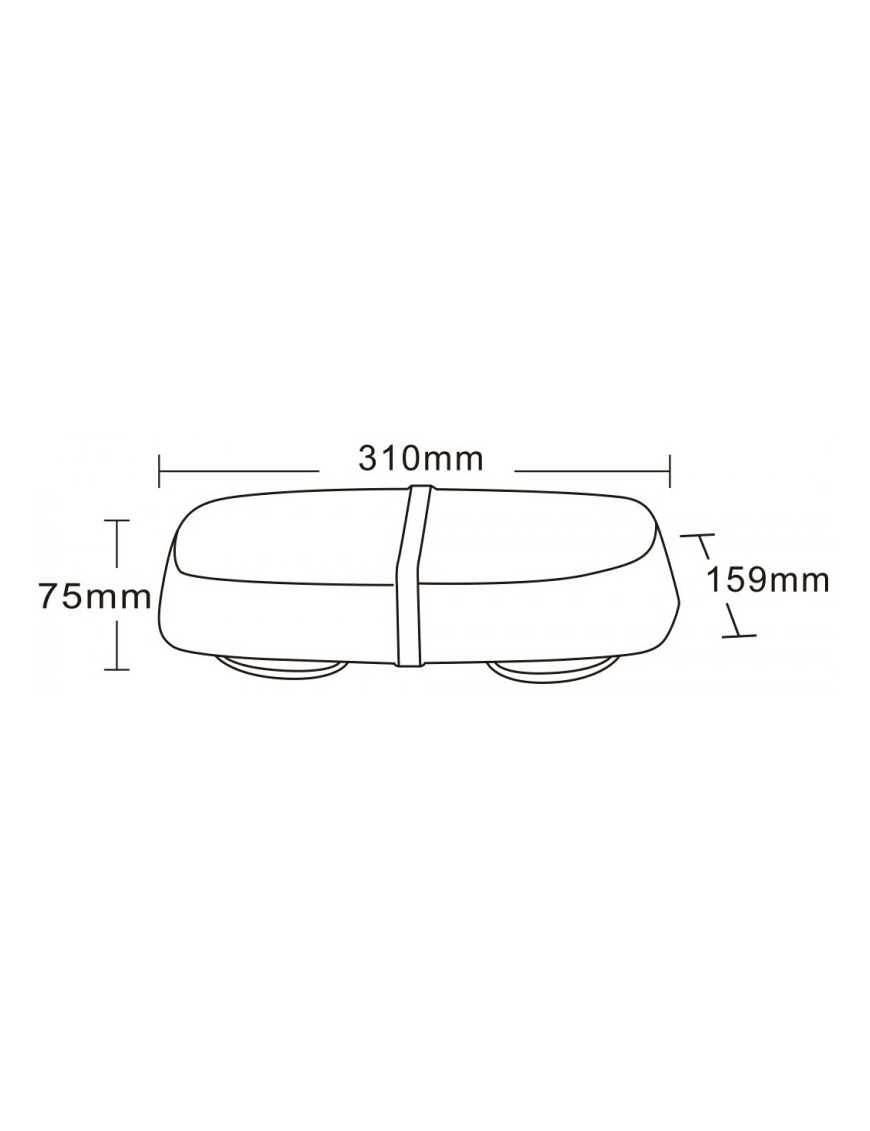 BELKA OSTRZEGAWCZA LED 315X165X70MM R65 R10 