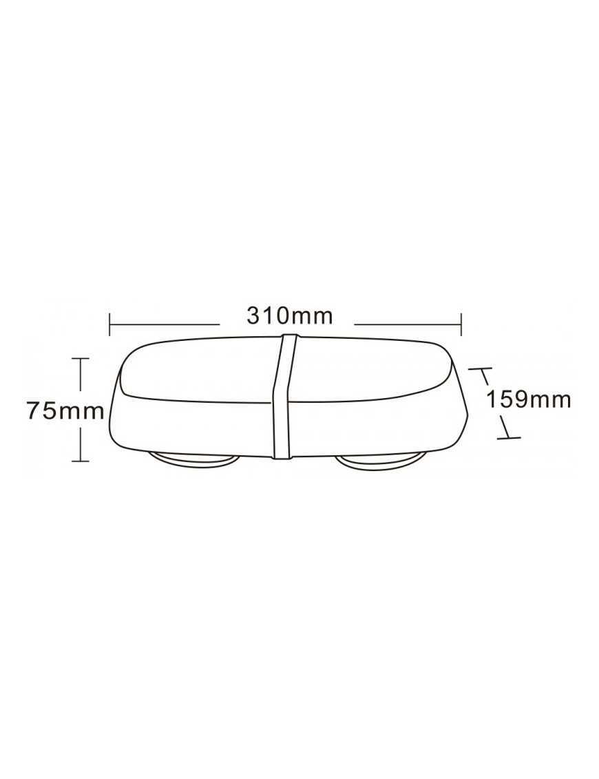 BELKA OSTRZEGAWCZA LED 315X165X70MM R65 R10 