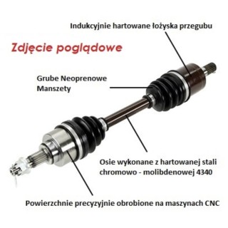 Półoś kompletna z przegubami Grizzly 700 tylna lewa prawa