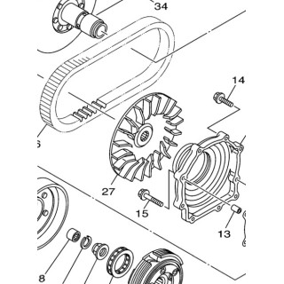 Koło pasowe wariatora Yamaha 3B4-17611-00-00