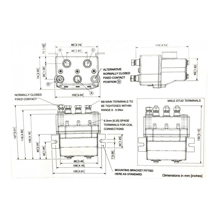 Albright DC182P IP67 Heavy Duty Przekaźnik 1000A do wyciągarek