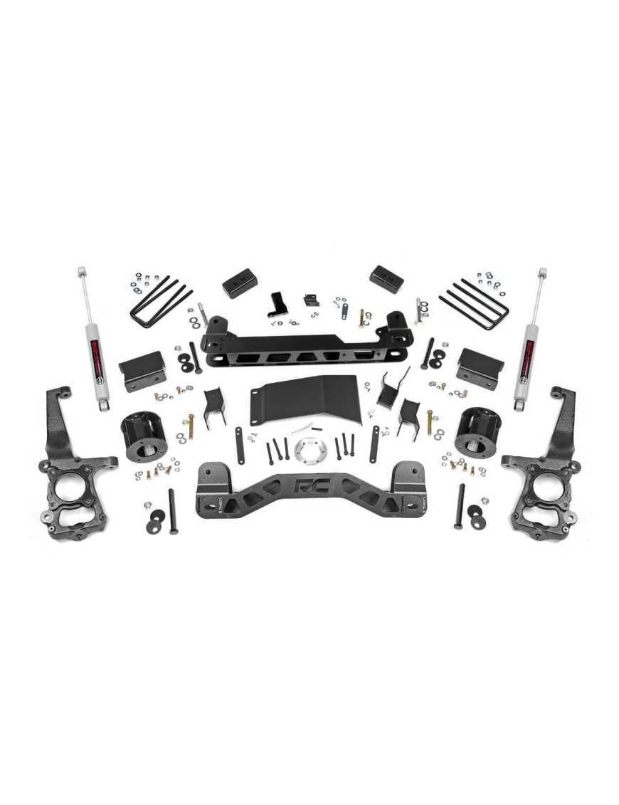 4" Rough Country Suspension Lift Kit - Ford F150 4WD 15-18