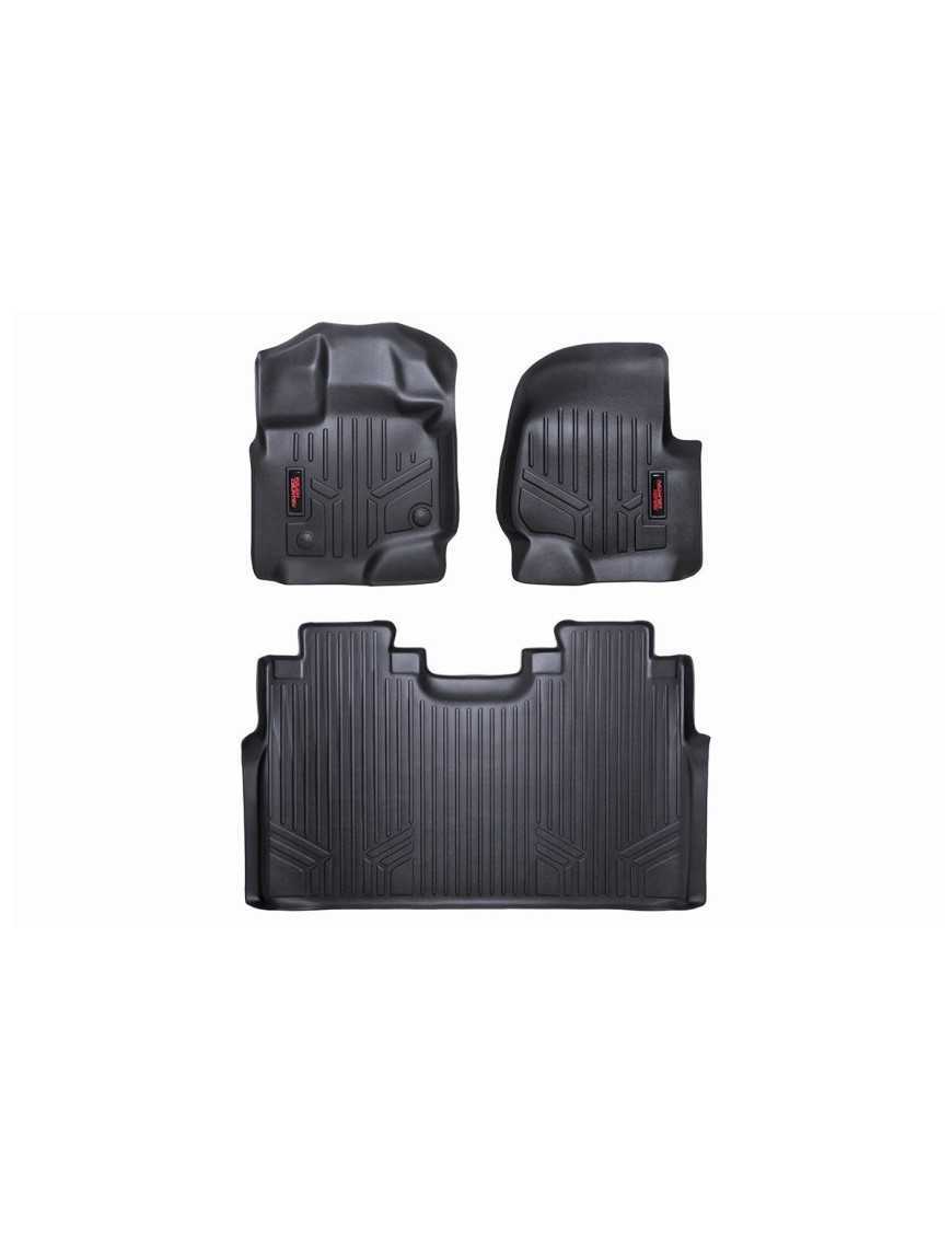 Rubber Floor Mats Rough Country Ford F150 15-18