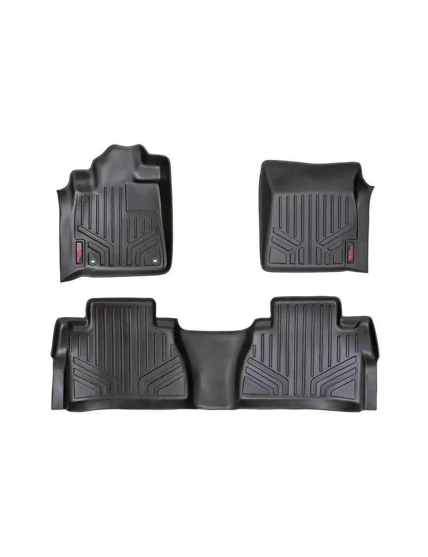 Rubber Floor Mats for Rough Country Toyota Tundra 14-18 Double Cab