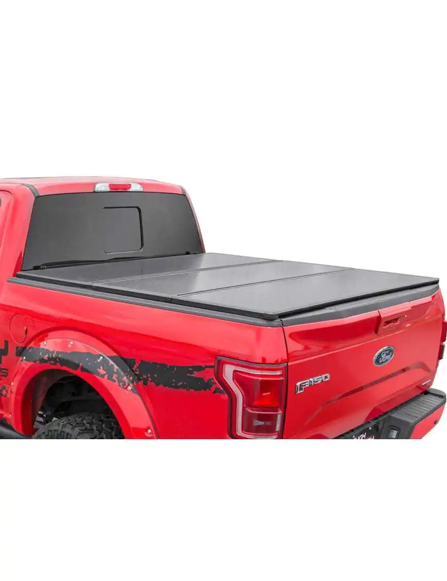 Hard Tri-Fold Cover Rough Country Cargo Box 5' 5" Ford F150 15-18