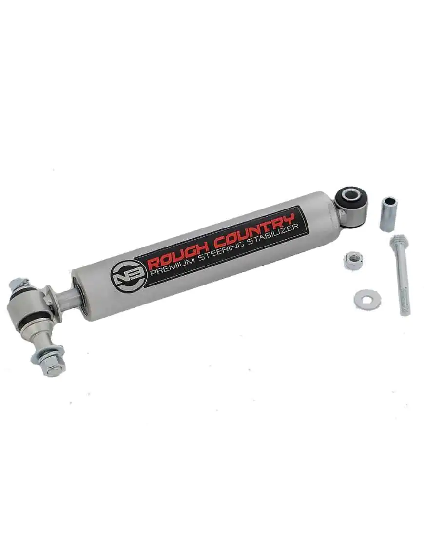 Steering Stabilizer N3 + Mount Relocation Rough Country - Jeep Wrangler JK 07-18