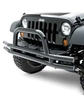 Front tubular bumper with hoop black Smittybilt - Jeep Wrangler YJ