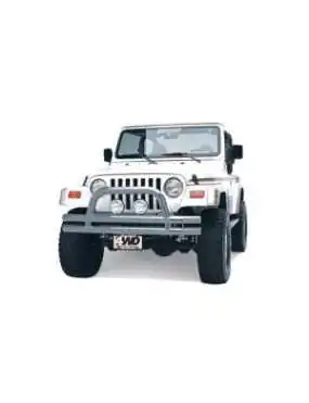 Polished Front Tubular Bumper with Hoop Smittybilt - Jeep Wrangler YJ