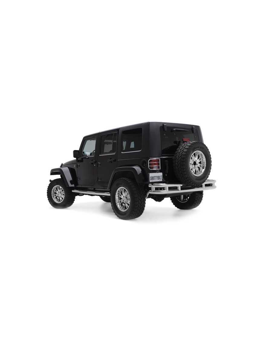 Rear Tubular Bumper SMITTYBILT Stainless Steel - Jeep Wrangler JK