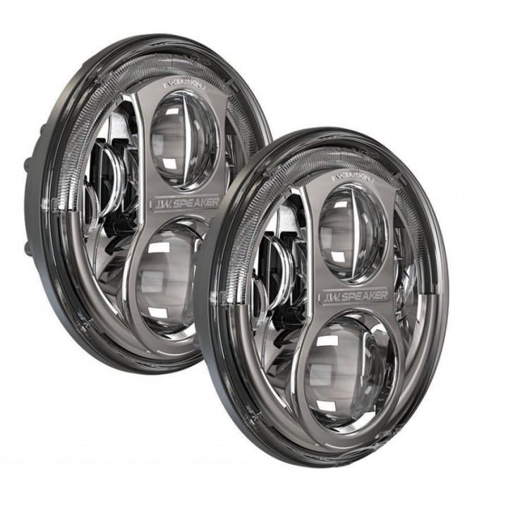 Reflektory przednie LED JW Speaker 8700 Evolution J2 Chrom - Jeep Wrangler JK