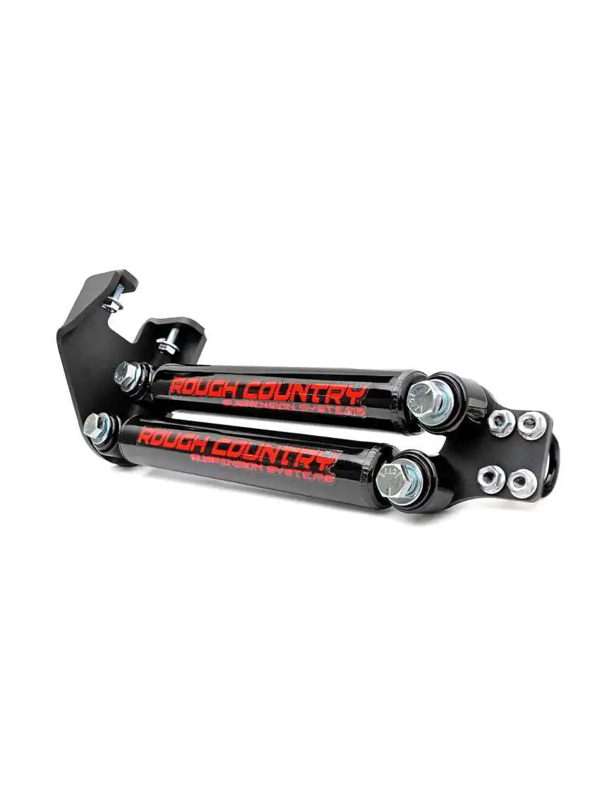 Double Steering Stabilizer, Rough Country HD Lift 4-6.5" - Jeep Wrangler YJ