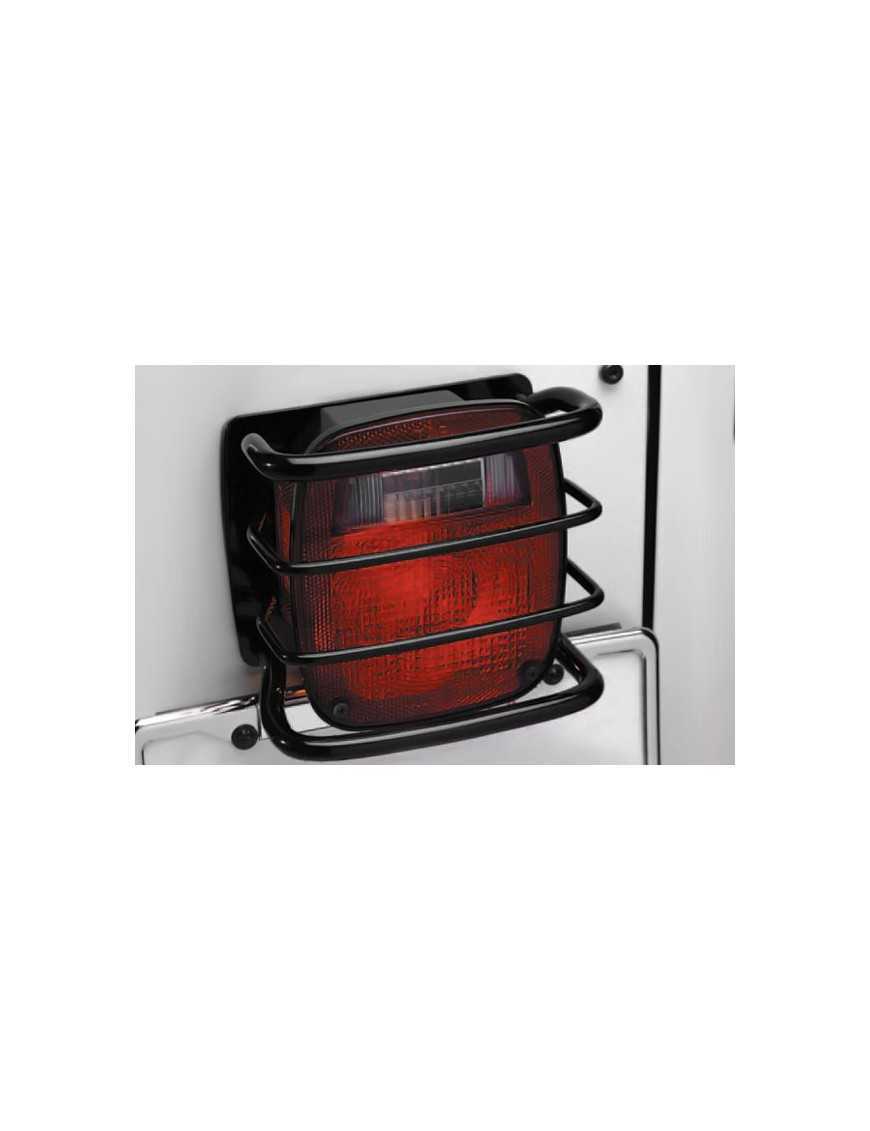 Rear Lamp Covers Smittybilt Black - Jeep Wrangler YJ