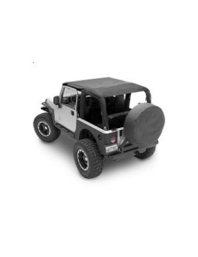 Dach miękki Brief Top czarny długi wodoodpornySmittybilt - Jeep Wrangler TJ