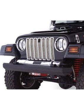 Wkładki grilla chromowane Aluminiowe Smittybilt - Jeep Wrangler TJ