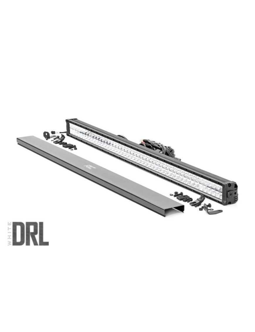 Double LED Strip 127cm DRL White Chrome Rough Country Double LED Strip 127cm DRL White Chrome Rough Country