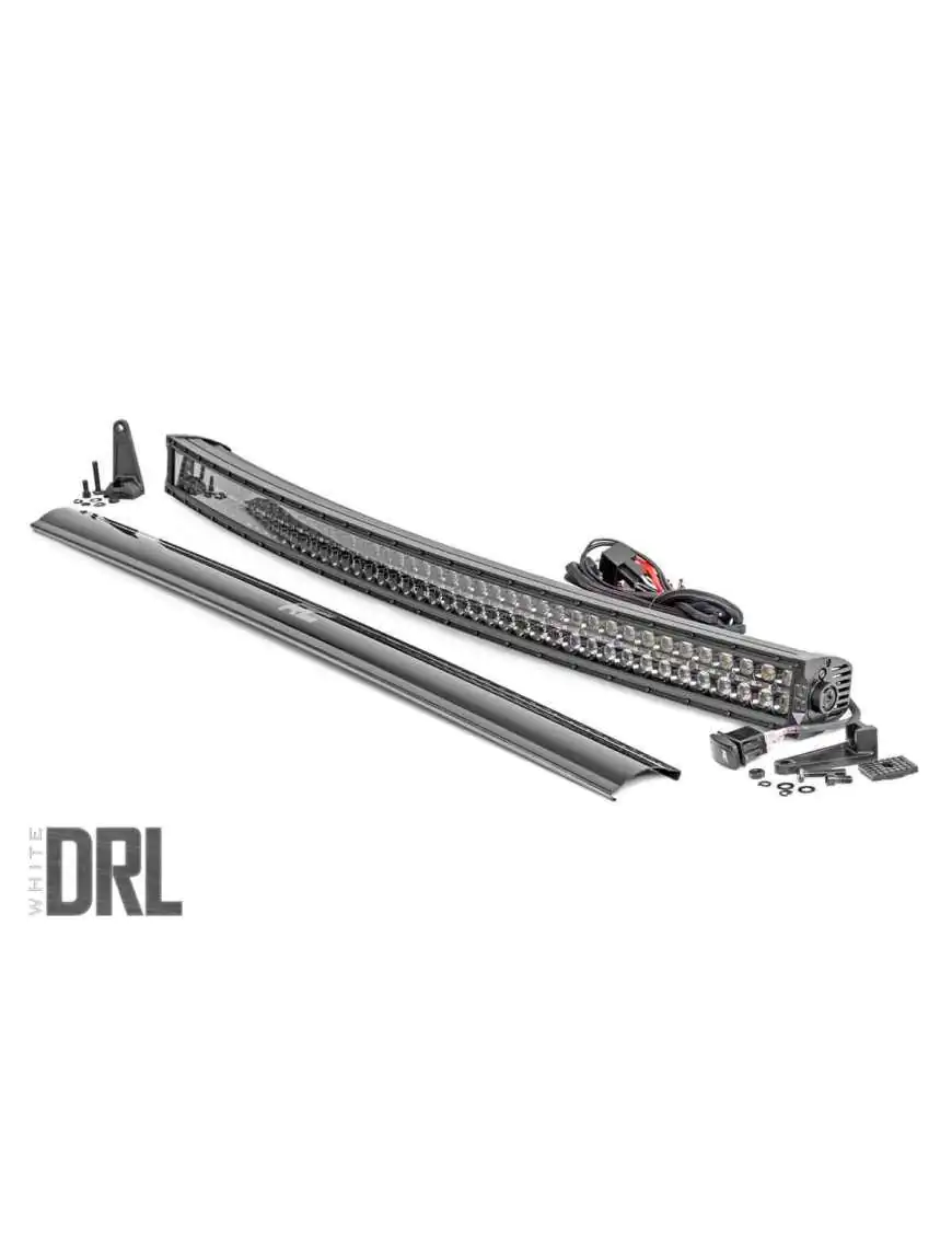 LED CREE 127cm Double Curved Black Series DRL White Rough Country Strip