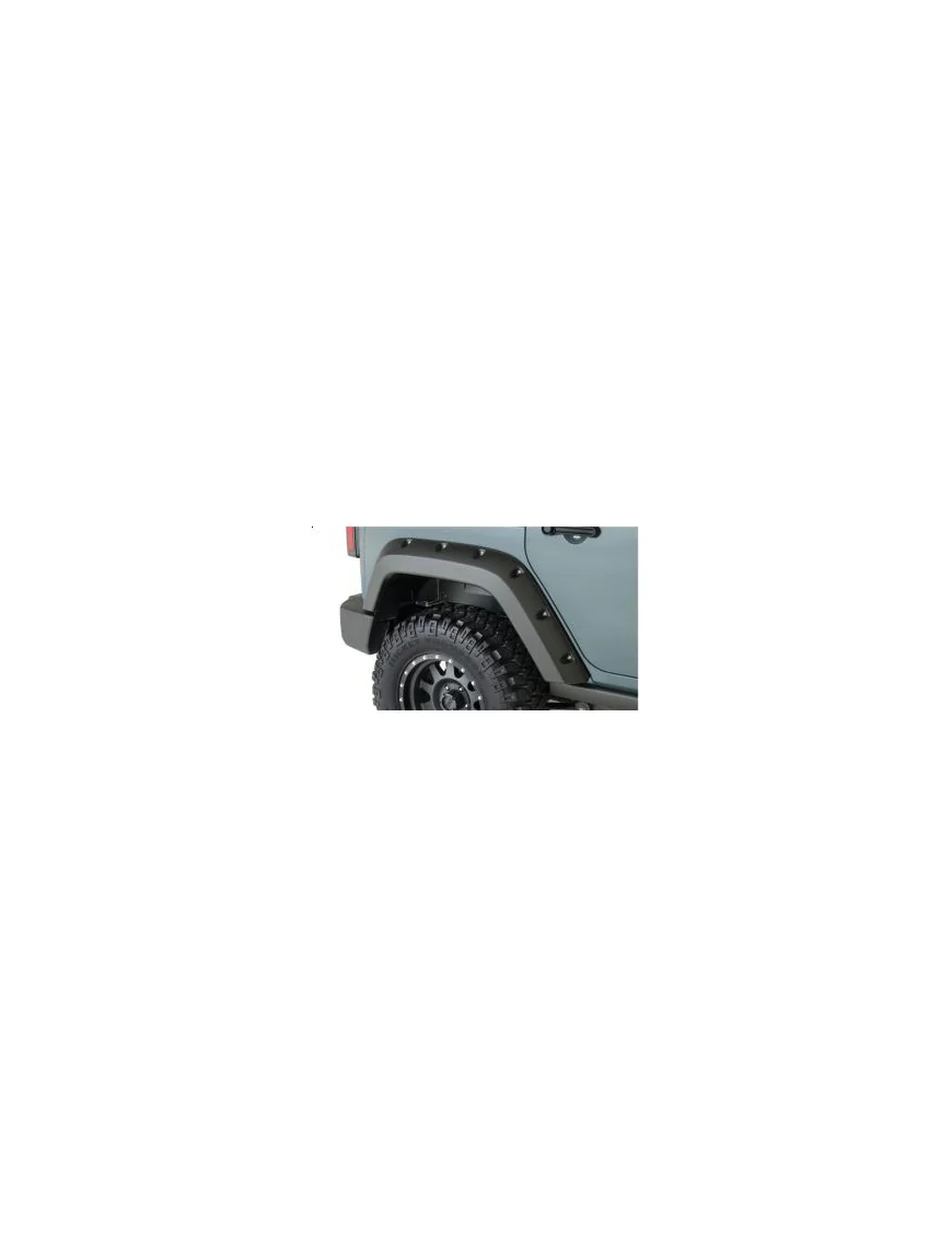 Fender Flares, BUSHWACKER Pocket Style rear, standard width - Jeep Wrangler JK 4 door