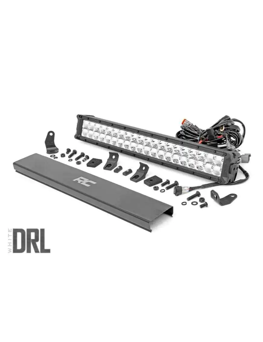 Double LED Strip 50cm DRL White Chrome Rough Country