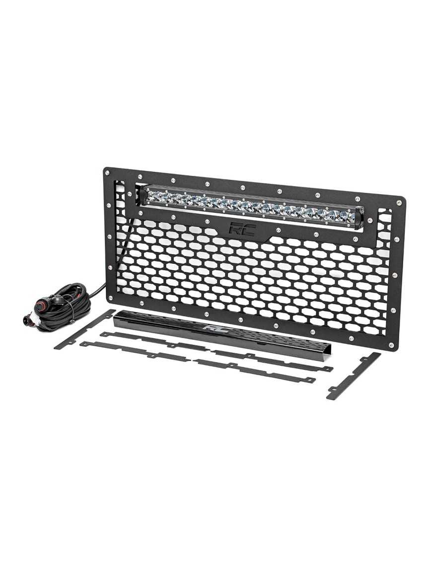 Grill with Single LED Strip 50cm Rough Country - Jeep Wrangler JK