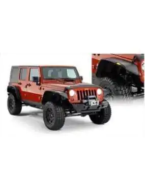 Bushwacker Flat Style Fender Flares Extensions - Jeep Wrangler JK 4 door