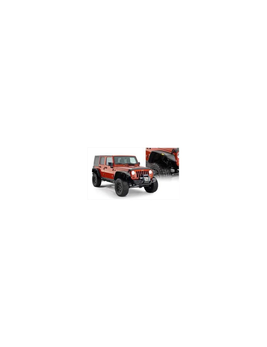 Bushwacker Flat Style Fender Flares Extensions - Jeep Wrangler JK 4 door