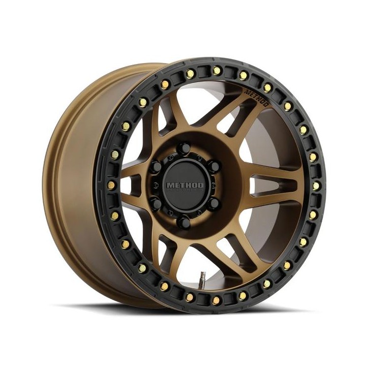 Felga Aluminiowa 9x17" 5x127 ET-44 Beadlock Bronze 106 Method - Jeep Wrangler JK