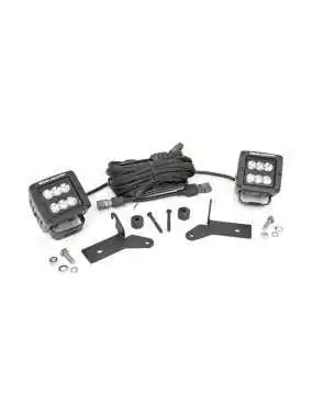 Reflektory Para Cree LED 2" Kwadratowe Black Series Rough Country - Jeep Wrangler JL