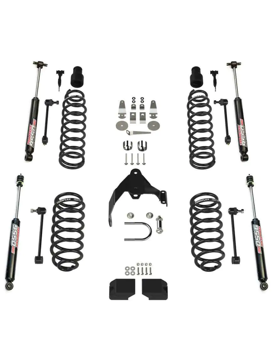 Suspension Kit with VSS 9550 Twin-Tube Lift 3" TeraFlex Shock Absorbers - Jeep Wrangler JK 2 Door 07-18