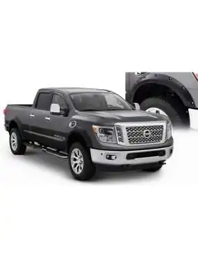 Fender Flares Front and Rear Pocket Style Bushwacker - Nissan Titan XD 16-19