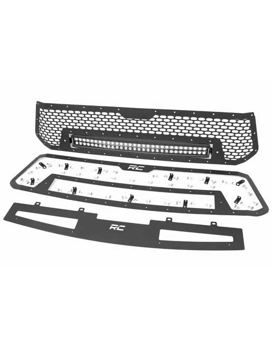 Grill with Dual LED Light Bar 30" Black Series Rough Country - Toyota Tundra 14-17