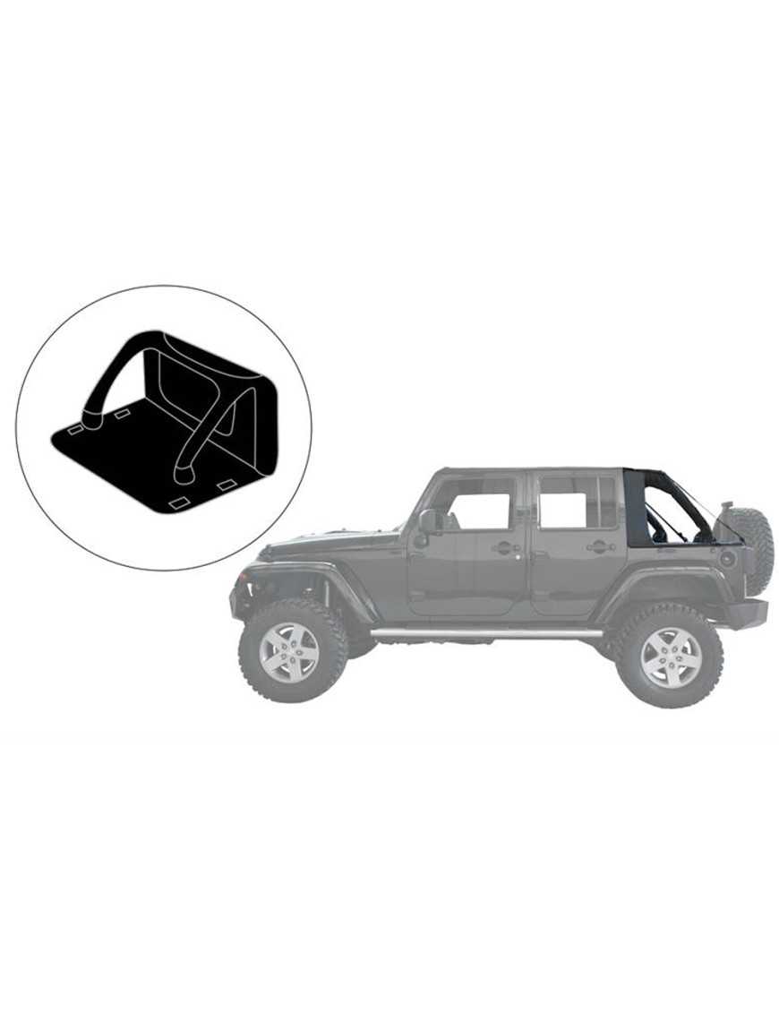 Cargo Trunk Cover with Wall - Jeep Wrangler JL 4 Door