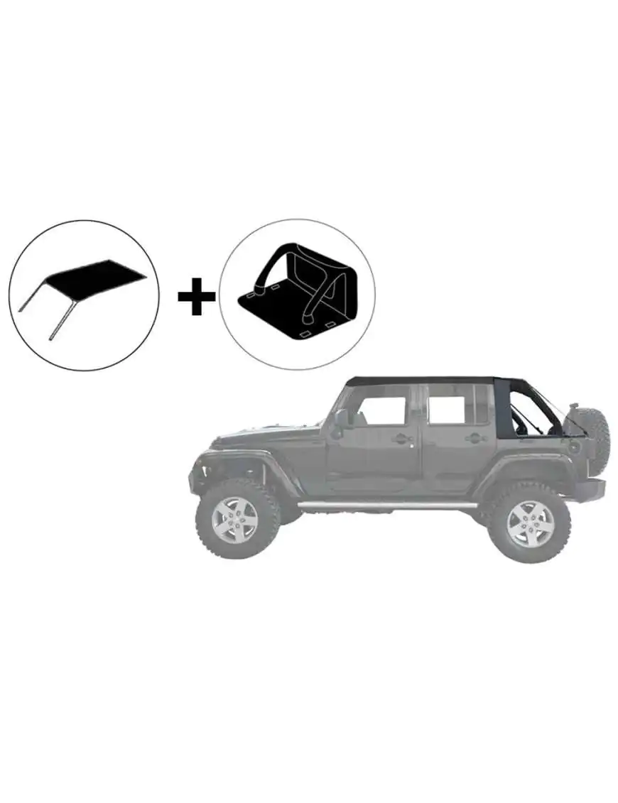 Soft Top Frameless Cargo Style Roof - Jeep Wrangler JL 4 Door