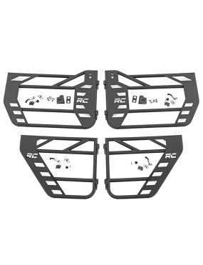 Komplet przednich i tylnych drzwi rurowych Rough Country - Jeep Wrangler JK 07-18 4 Drzwi