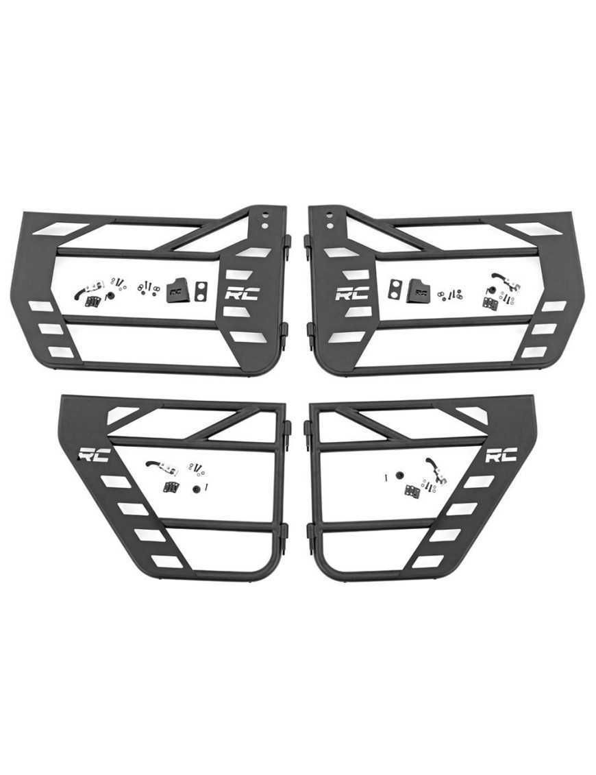 Komplet przednich i tylnych drzwi rurowych Rough Country - Jeep Wrangler JK 07-18 4 Drzwi