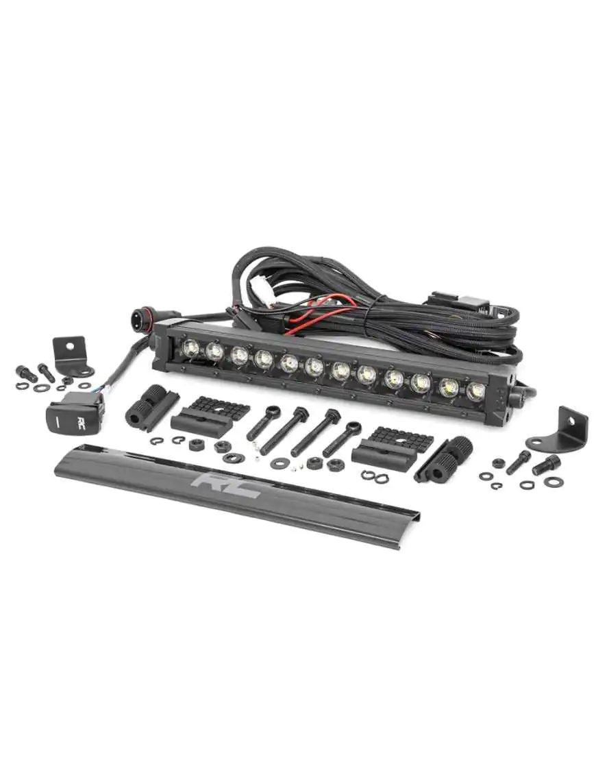 LED Cree 12" Black Series Single White DRL Light Bar by Rough Country