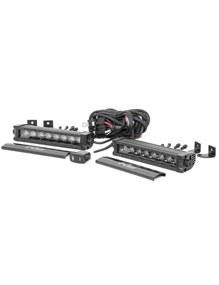 LED Cree 8" Black Series Single White DRL Light Bar by Rough Country