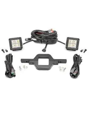 Mocowanie lamp LED Chrome Series z Amber DRL do haka holowniczego Rough Country