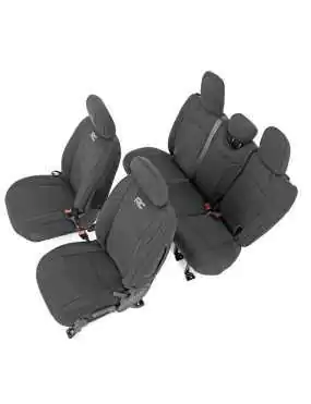 Complete set of black seat...