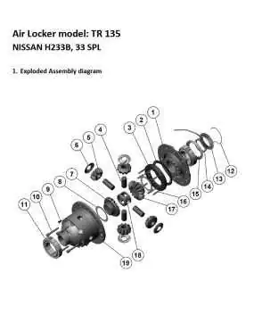 Blokada Nissan Patrol Y60 Y61 Terrano II tylna RD135 RD17