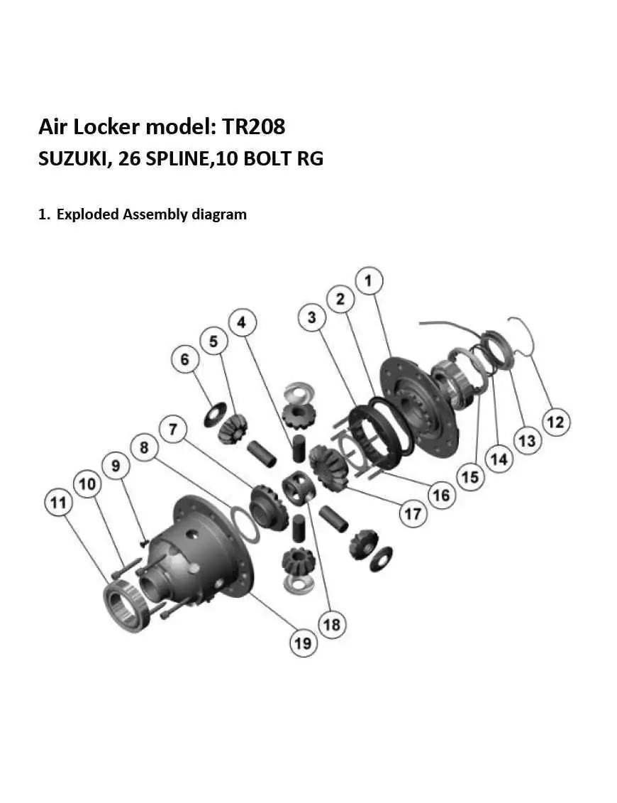 Blokada przednia Suzuki Grand Vitara 2006-2012