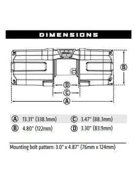 Wyciągarka WARN Axon 35-S (uciąg: 1588 kg)